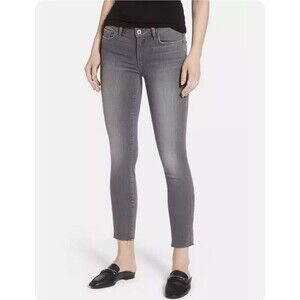 Paige Women's Denim Verdugo Ankle Skinny Raw Hem Jeans, Dusk Grey - Size 24